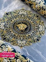 فرش طرح ورساچ سرمه ای 2