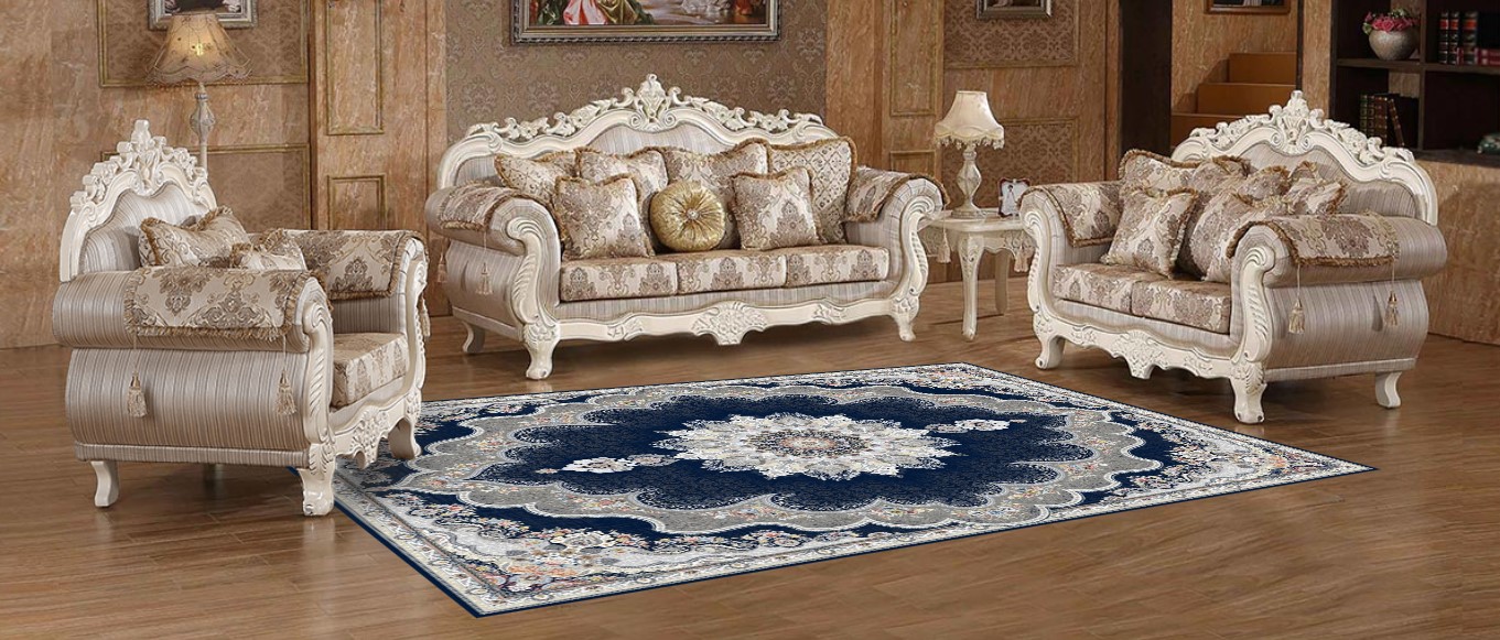 خرید فرش سرمه ای 3