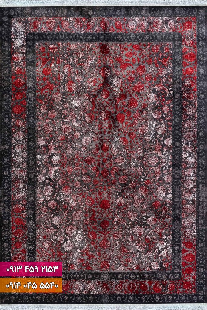 فرش کد 73001DL طوسی لاکی