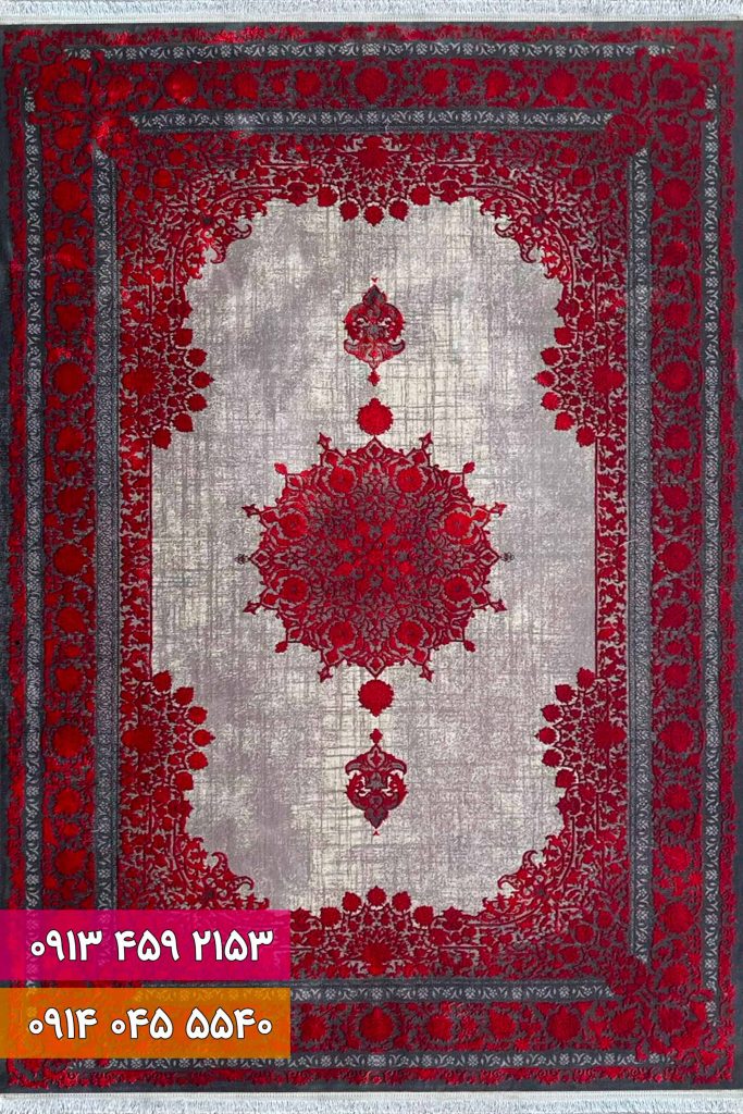 فرش کد 73005DL طوسی لاکی