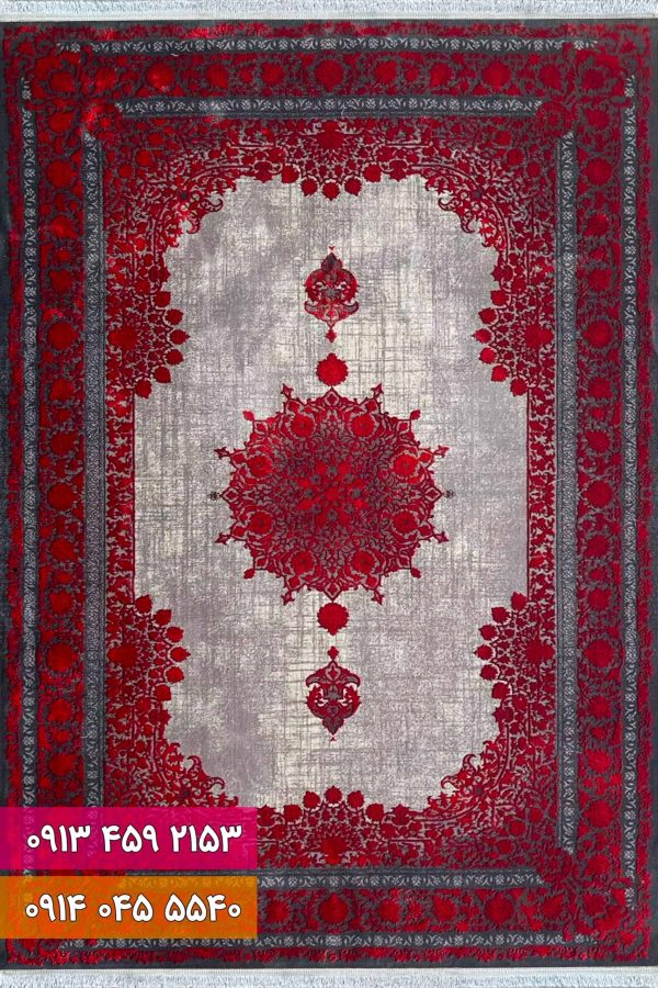 فرش کد 73005DL طوسی لاکی