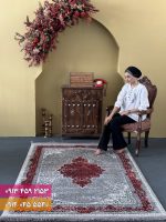 فرش کد 73047DL طوسی لاکی