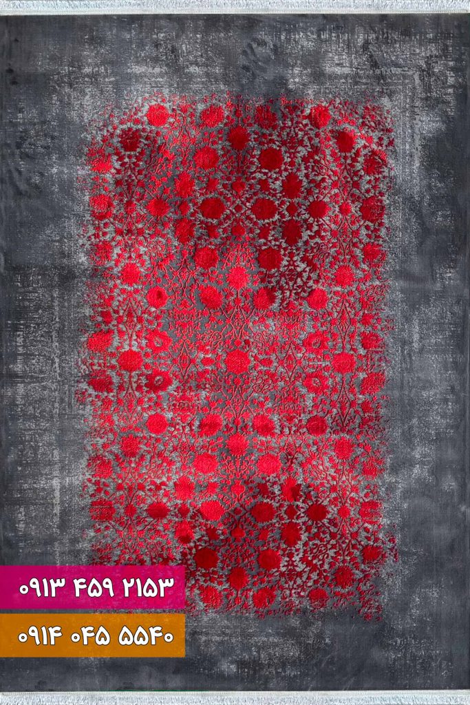 فرش کد 73053ZL زغالی لاکی