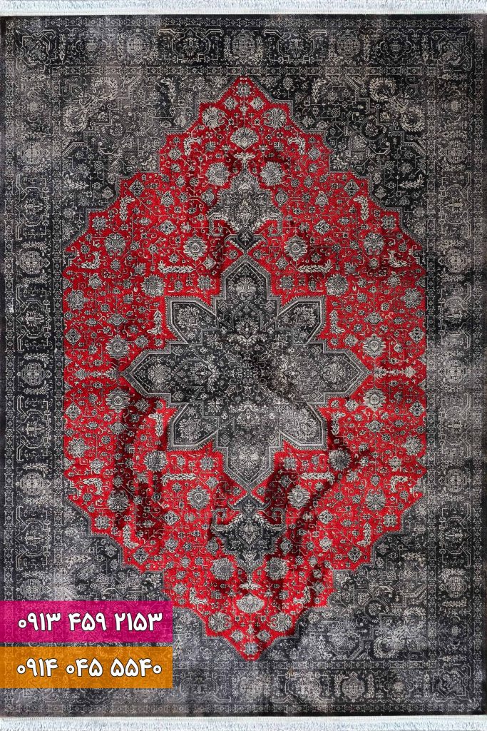 فرش کد 73064LZ لاکی زغالی