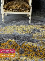 فرش کد 73064ZT زغالی طلایی 3