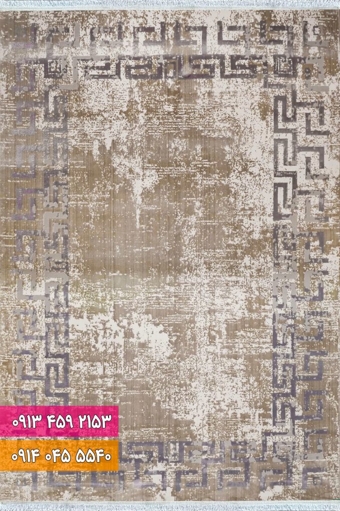 فرش فانتزی کد 42032N نقره ای