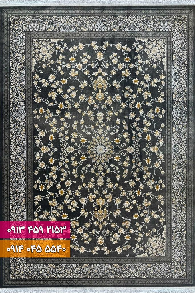 فرش کد 73111DT طوسی طلایی
