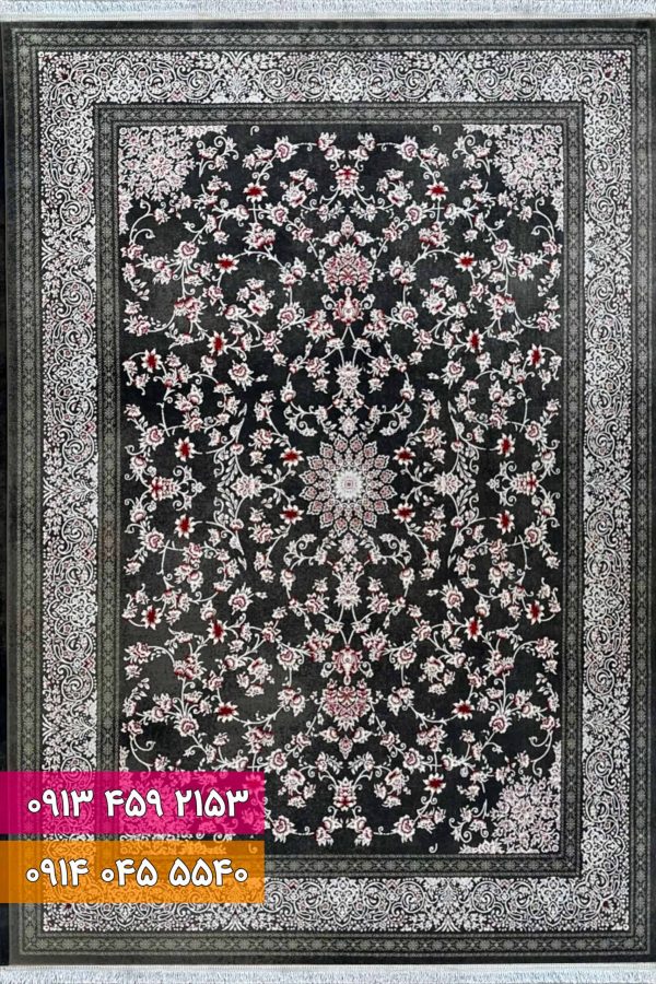 فرش کد 73111DL طوسی لاکی