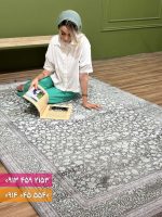 فرش کد 73112DG طوسی سبز 2