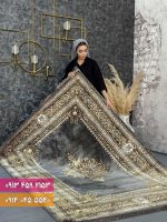 فرش کد 73122ZT زغالی طلایی 3