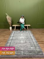 فرش کد 73125DG طوسی سبز 1