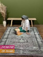 فرش کد 73125DG طوسی سبز 2