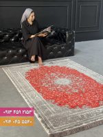 فرش کد 73126LD لاکی طوسی 1