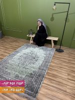 فرش کد 73126GD سبز طوسی 1