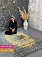 فرش کد 73126TD طلایی طوسی 2