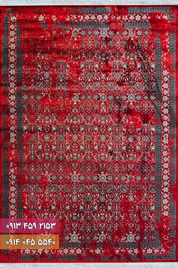 فرش کد 73130ZL زغالی لاکی