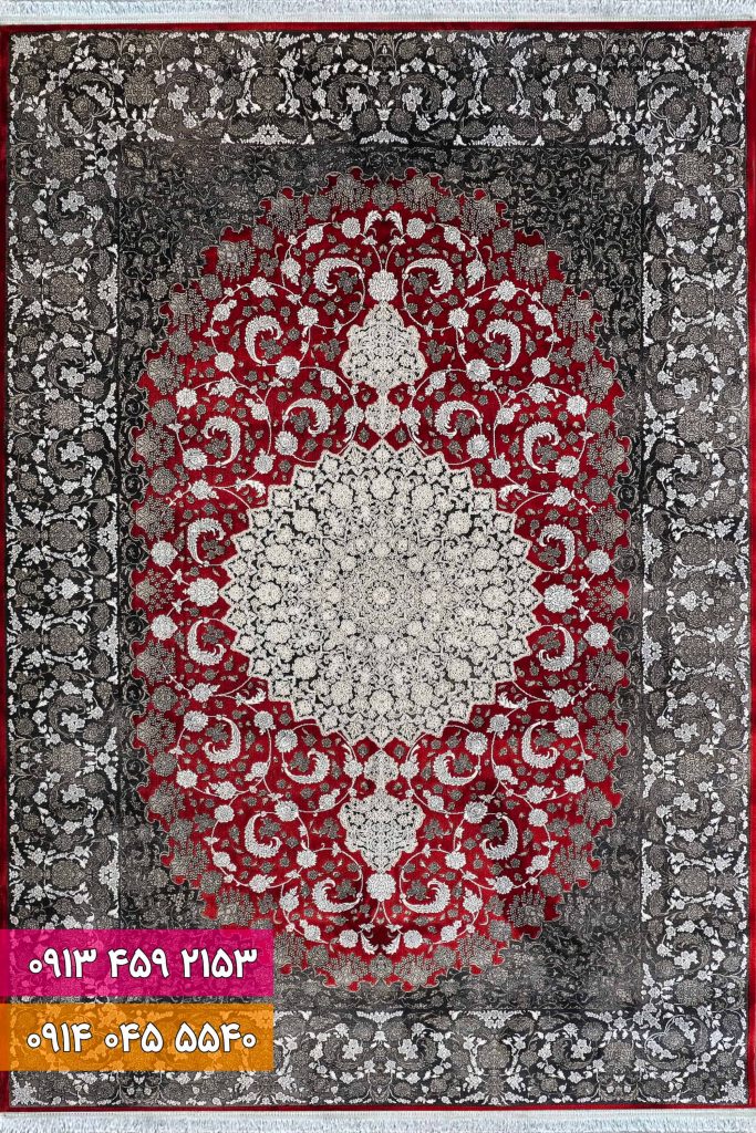 فرش کد 73133ZL زغالی لاکی