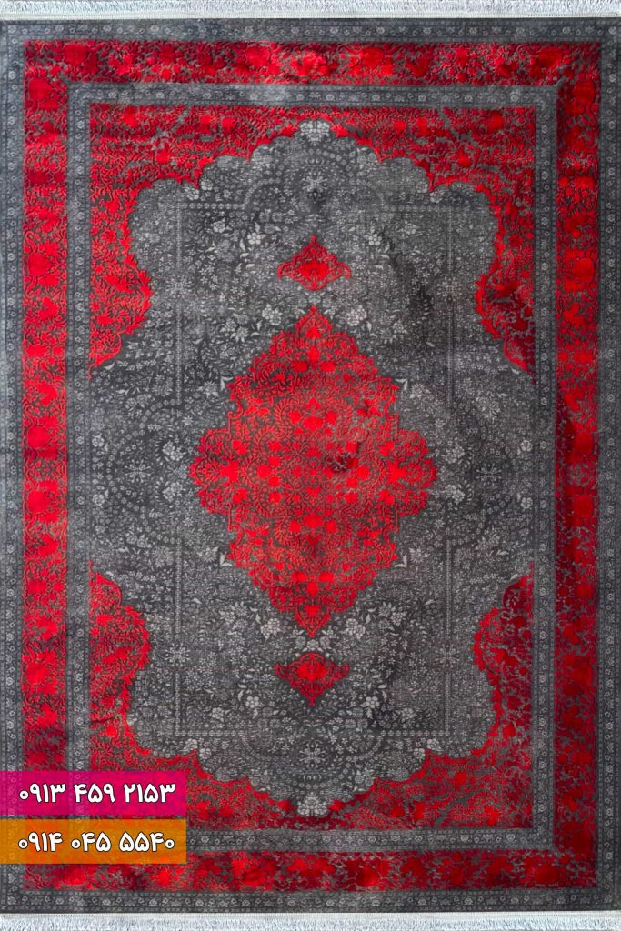 فرش کد 73134ZL زغالی لاکی