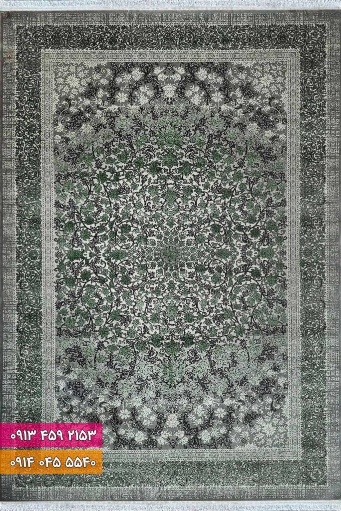 فرش کد 73135dg طوسی سبز