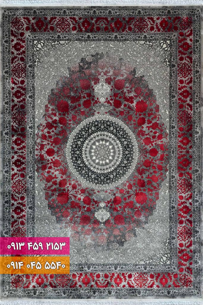 فرش کد 73141DL طوسی لاکی