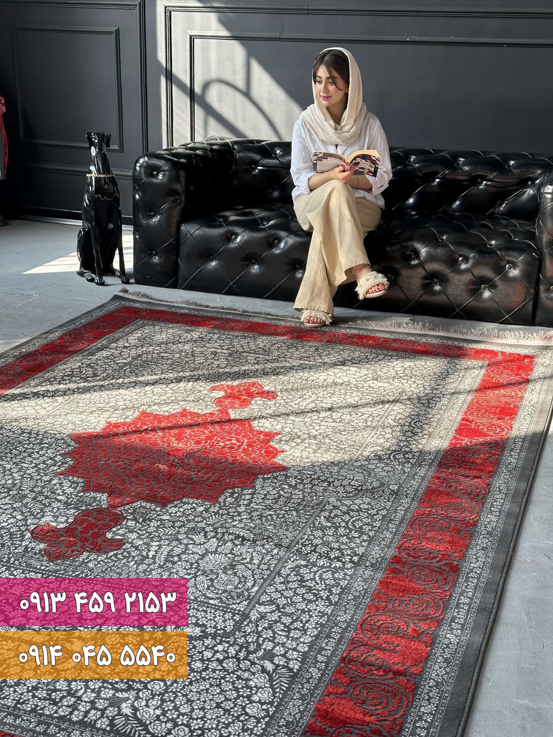 فرش کد 73141DL طوسی لاکی 21