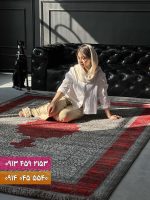 فرش کد 73141DL طوسی لاکی 3