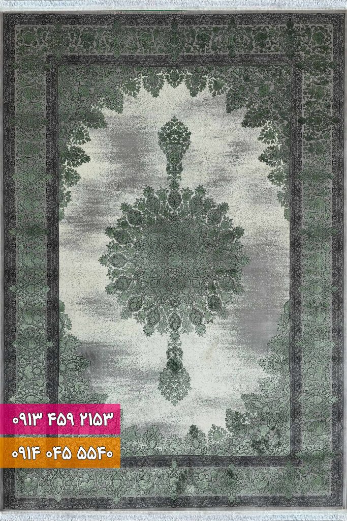 فرش کد 73144 dg طوسی سبز