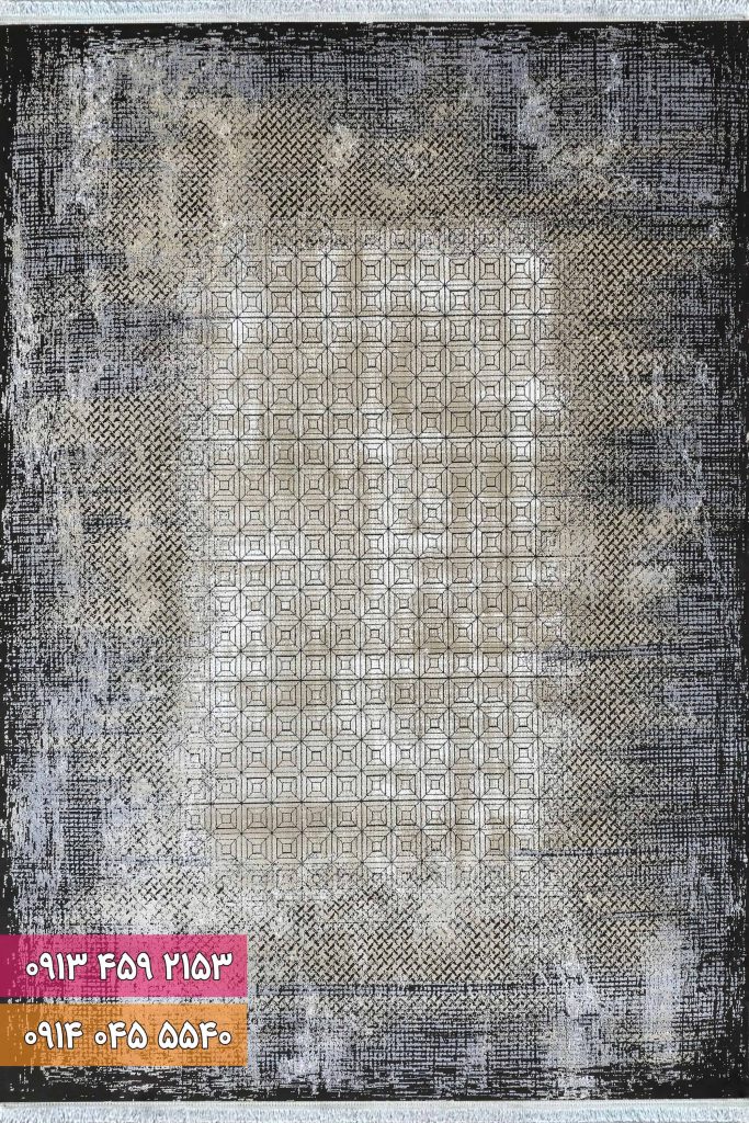 فرش فانتزی کد 40128N نقره ای