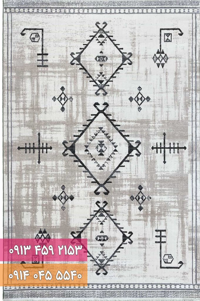 فرش فانتزی کد 41061K کرم