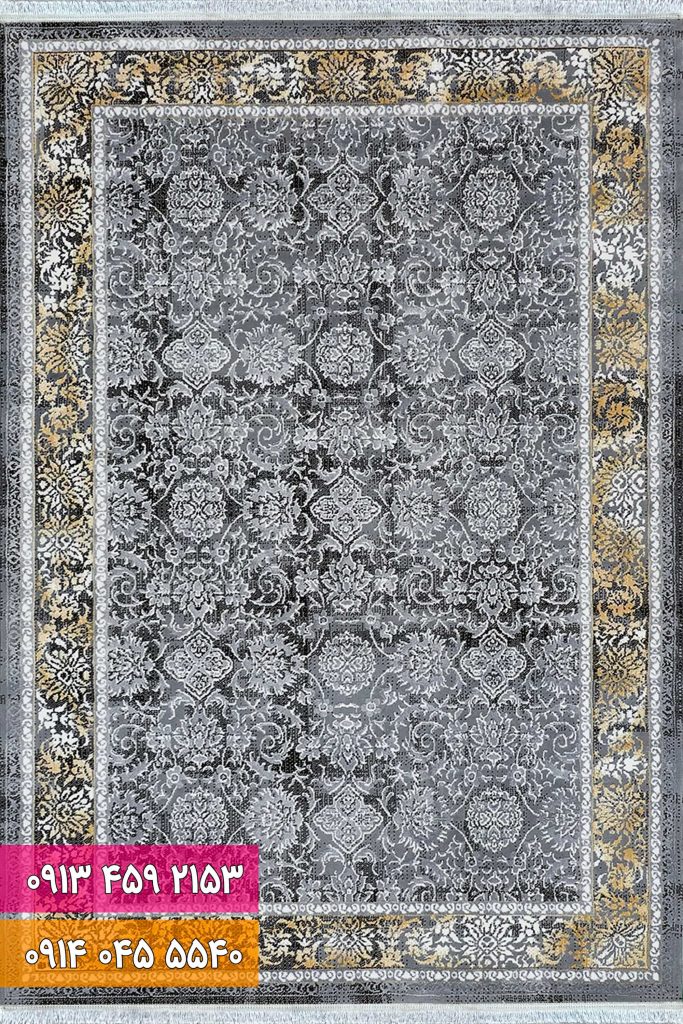 فرش فانتزی کد 41920N نقره ای