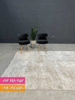 فرش فانتزی کد 42024NK کرم نقره ای 1