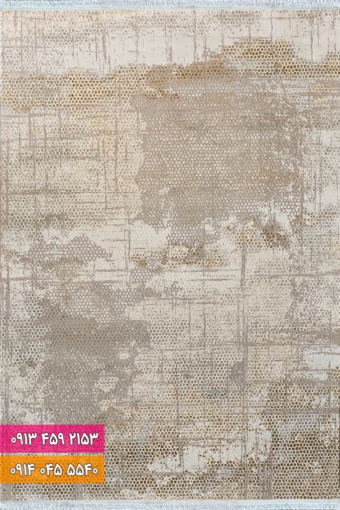 فرش فانتزی کد 42067KB کرم بژ