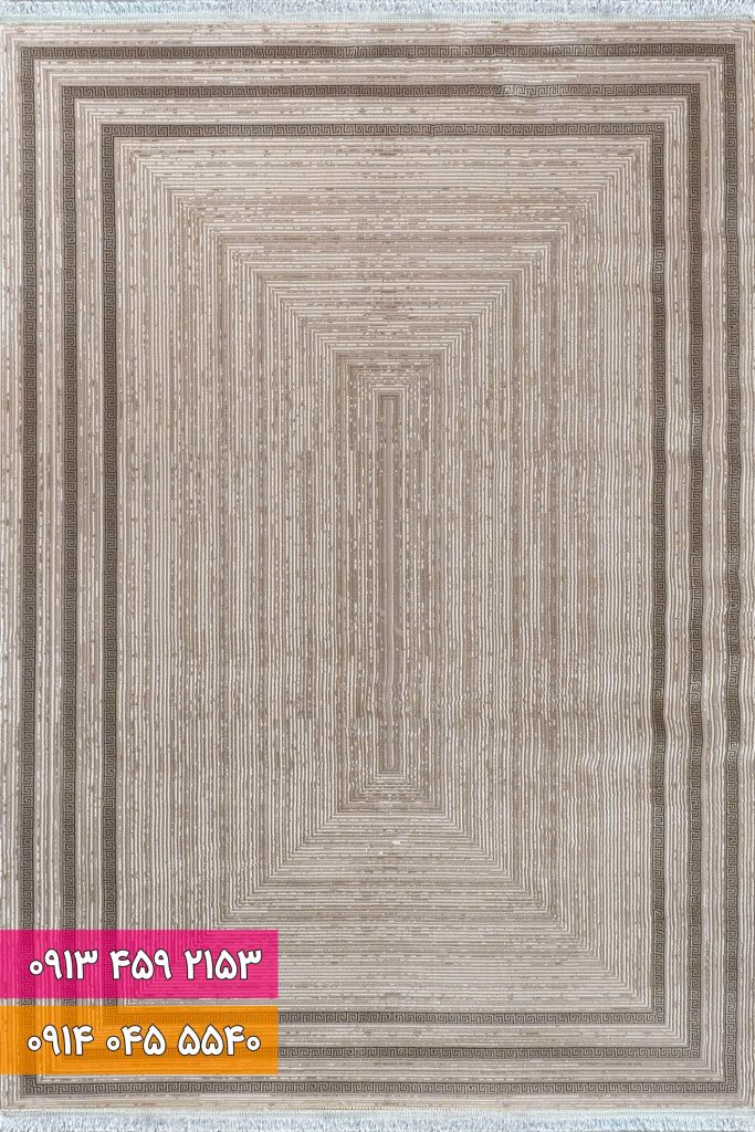 فرش فانتزی کد 42071KB کرم بژ