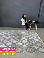 فرش فانتزی کد 42072KN کرم نقره ای 1
