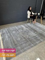 فرش فانتزی کد 42073KN کرم نقره ای 1