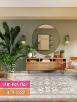فرش کد 71017NW نسکافه ای سفید 1
