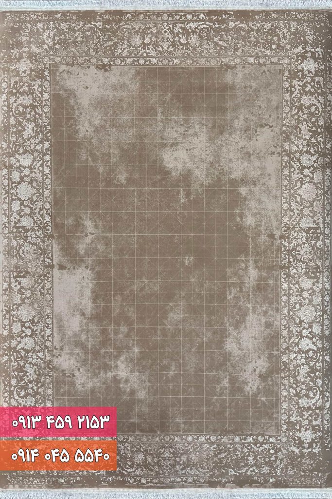 فرش کد 71020NW نسکافه ای سفید