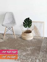 فرش کد 71020NW نسکافه ای سفید 2