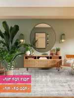 فرش کد 71028NG نسکافه ای سبز 2