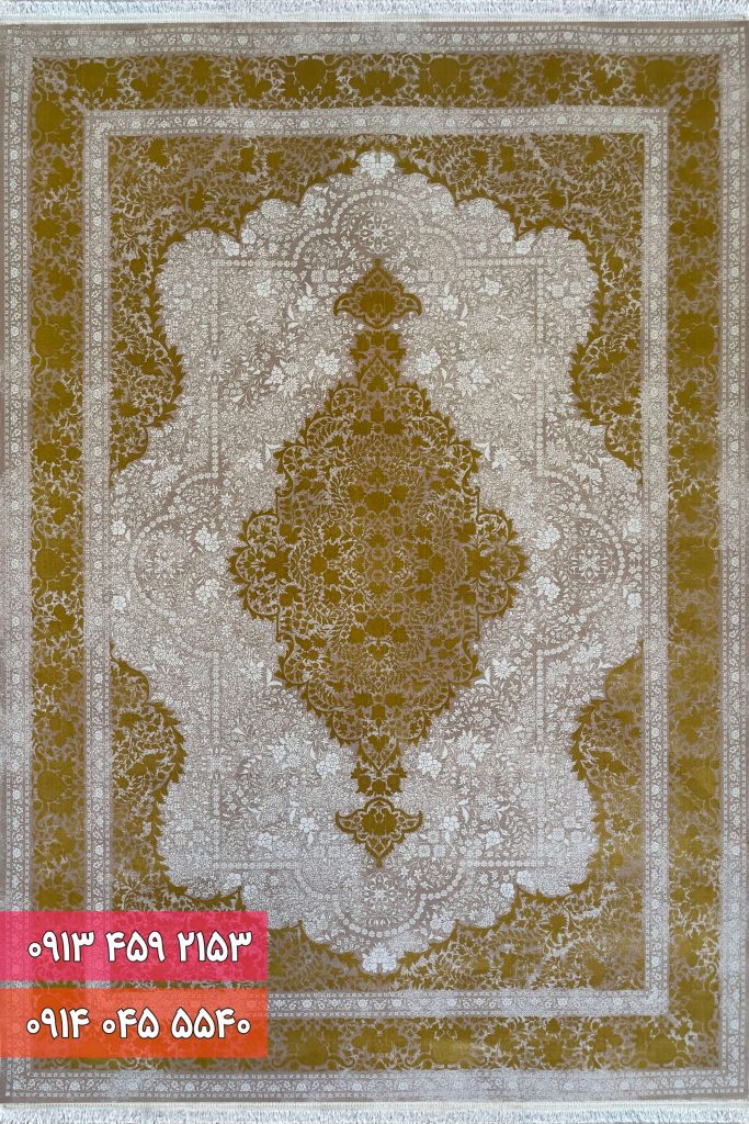 فرش کد 71048NT نسکافه ای طلایی