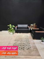 فرش کد 71053NG نسکافه ای سبز 1