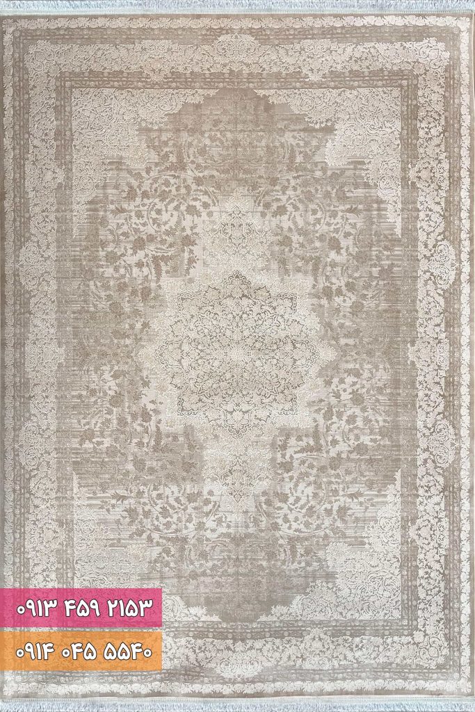 فرش کد 71055NB نسکافه ای بژ