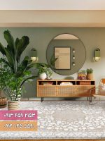فرش کد 71056NW نسکافه ای سفید 1