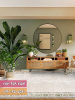 فرش کد 71059NG نسکافه ای سبز 1