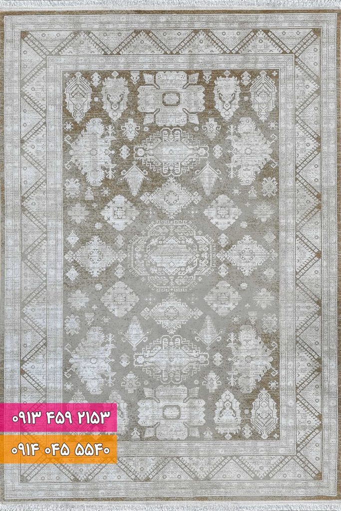 فرش کد 71241KW کرم سفید