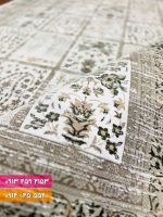 فرش کد 71243KG کرم سبز 1