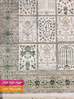 فرش کد 71243KG کرم سبز 2