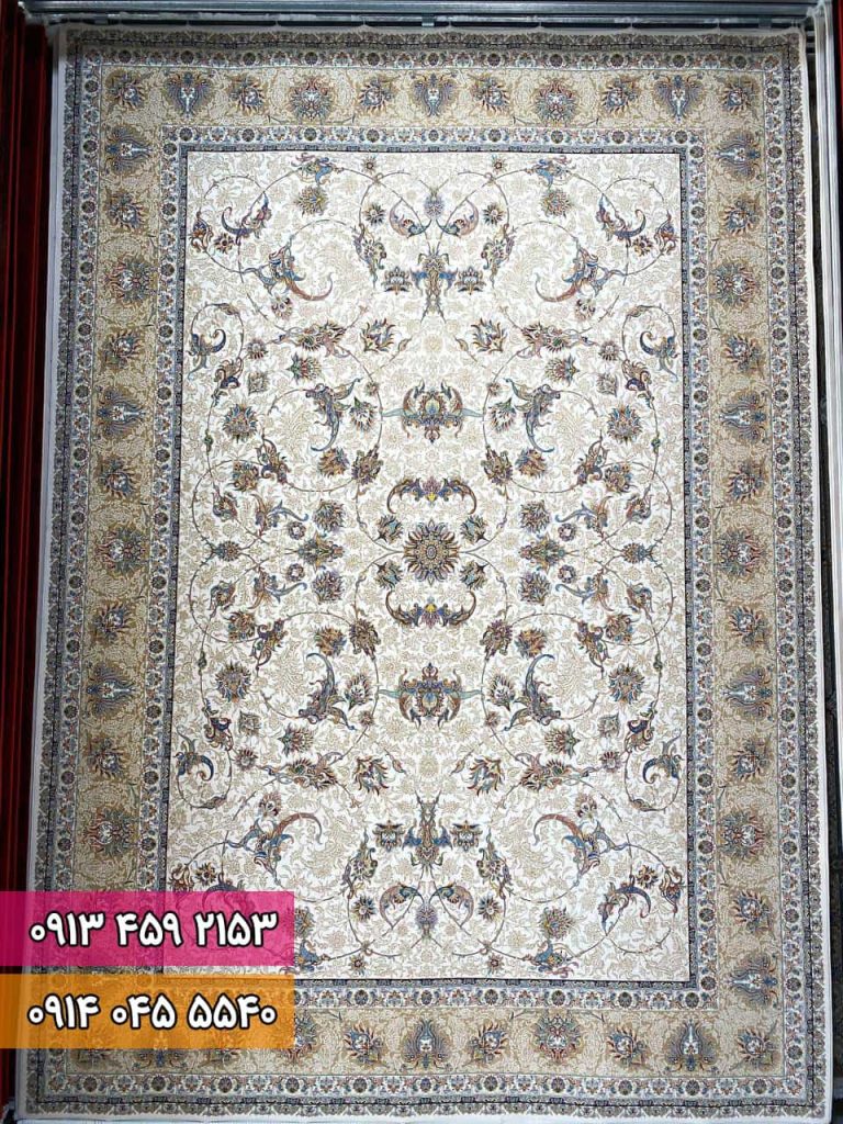 فرش افشان گل ریز کرم 1