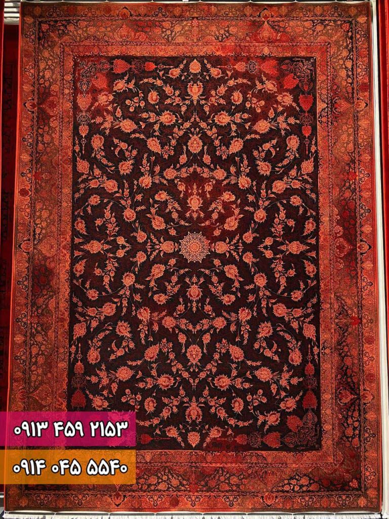 فرش افشان گل فرنگ روناسی