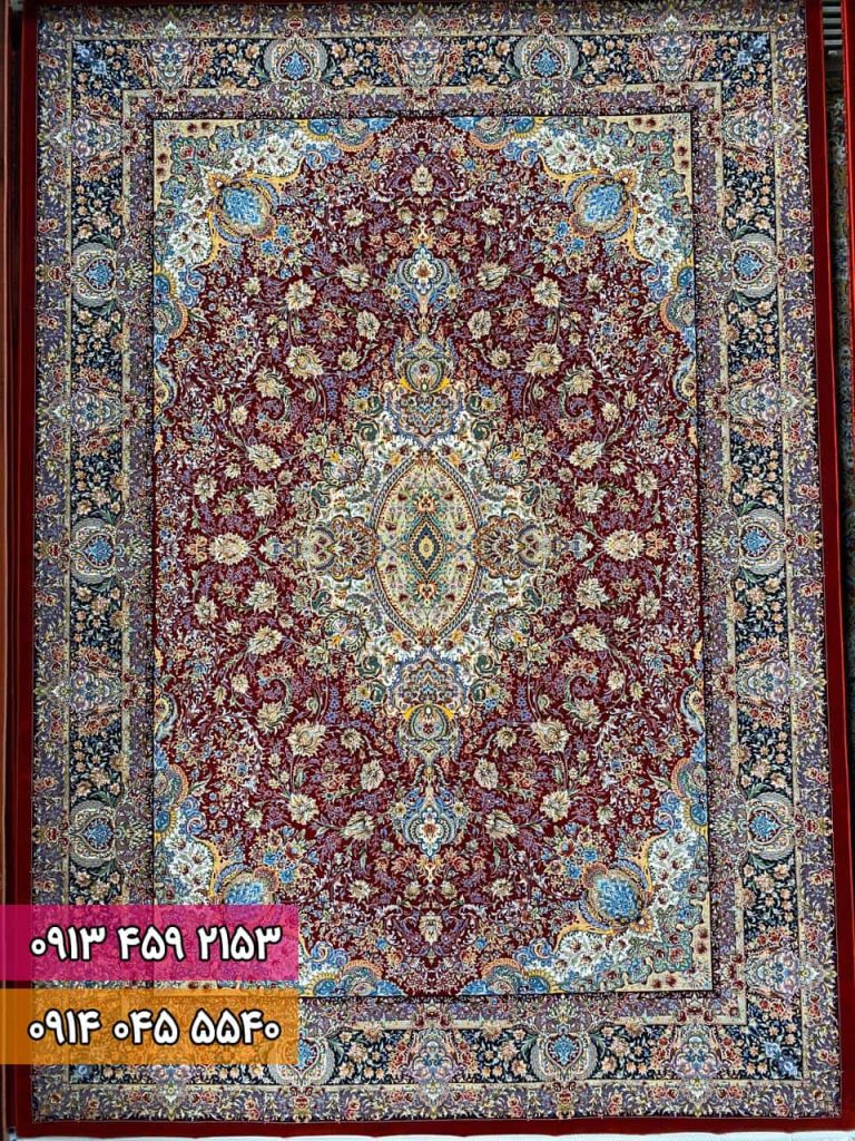 فرش طرح زرگل لاکی